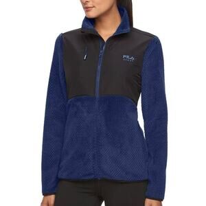 Fila Sport | Blue & Black Cloud Peak Fleece Zip Up Jacket